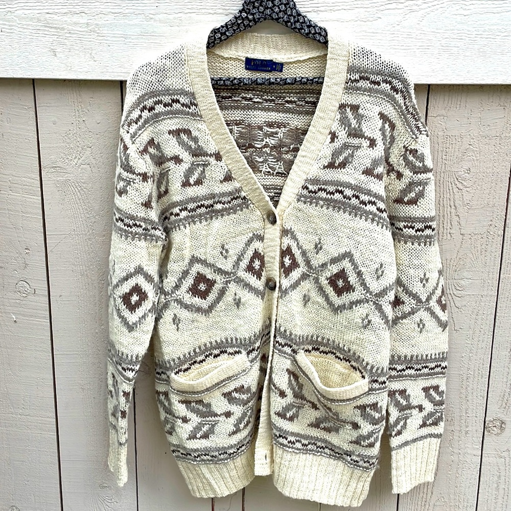 Ralph Lauren Cardigan M wool with alpaca nordic style